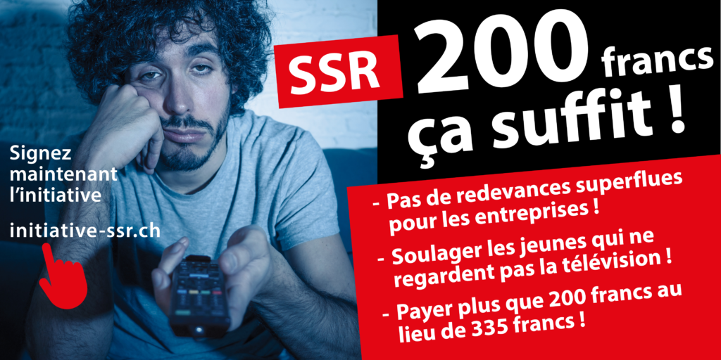 pub initiative Initiative: SSR 200 francs ça suffit!
